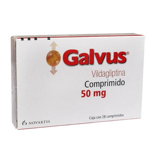 Galvus (Vidagliptina) 50 mg. Caja con 28 comprimidos