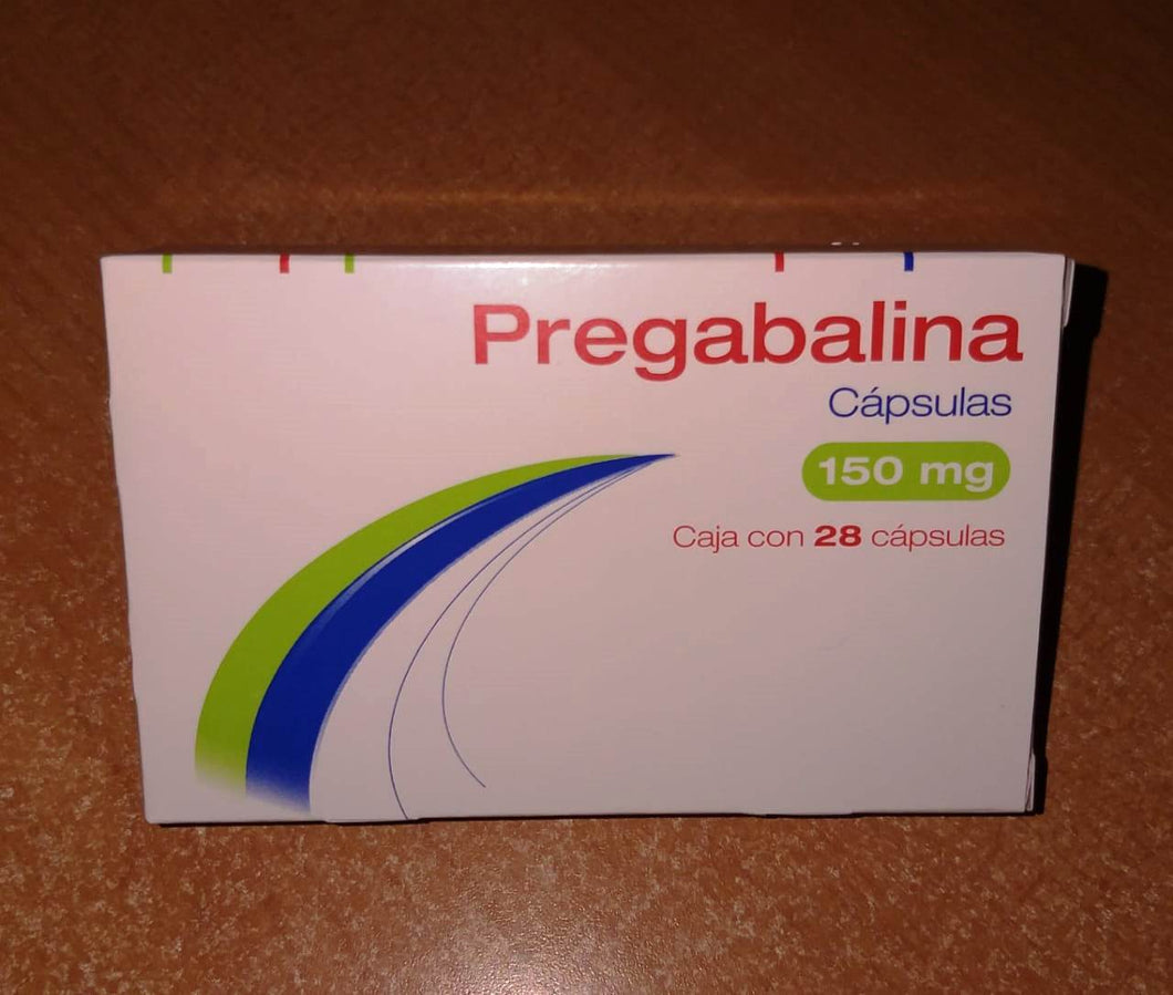 Laboratorio Psicofarma Pregabalina 150 mg. Caja con 28 cápsulas