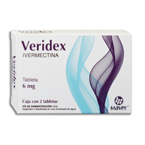 Veridex (Ivermectina) 6 mg. Caja con 2 tabletas