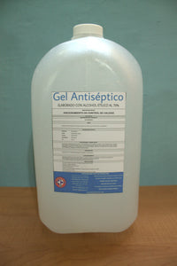 Gel Antibacterial / Antiséptico formulado a base de alcohol etílico al 70%. Envase de 1 galón