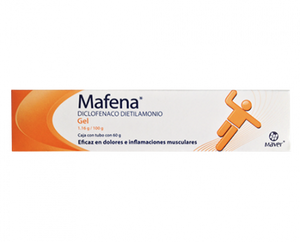 Mafena (Diclofenaco dietilamonio) crema 1.160 %. Tubo con 60 gramos